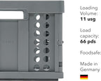 Clax® crate | folding box | basket | 48 qt | grey - Image 2