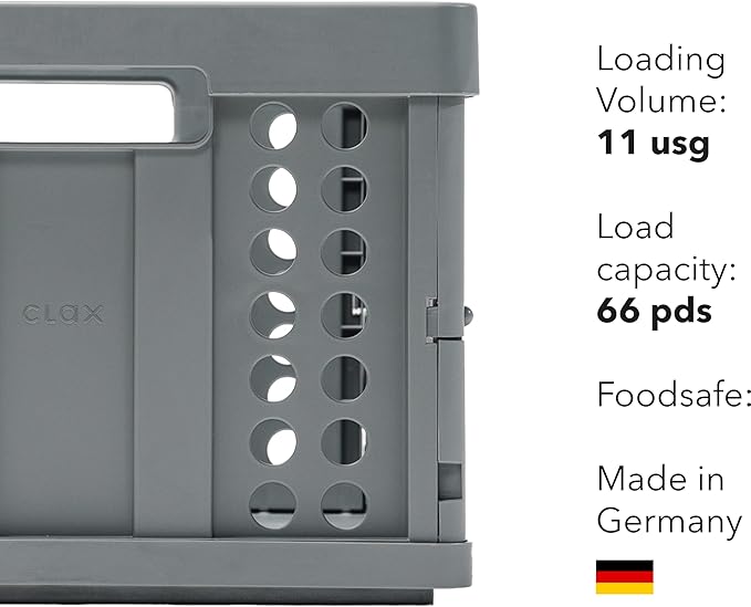 Clax® crate | folding box | basket | 48 qt | grey - Image 2