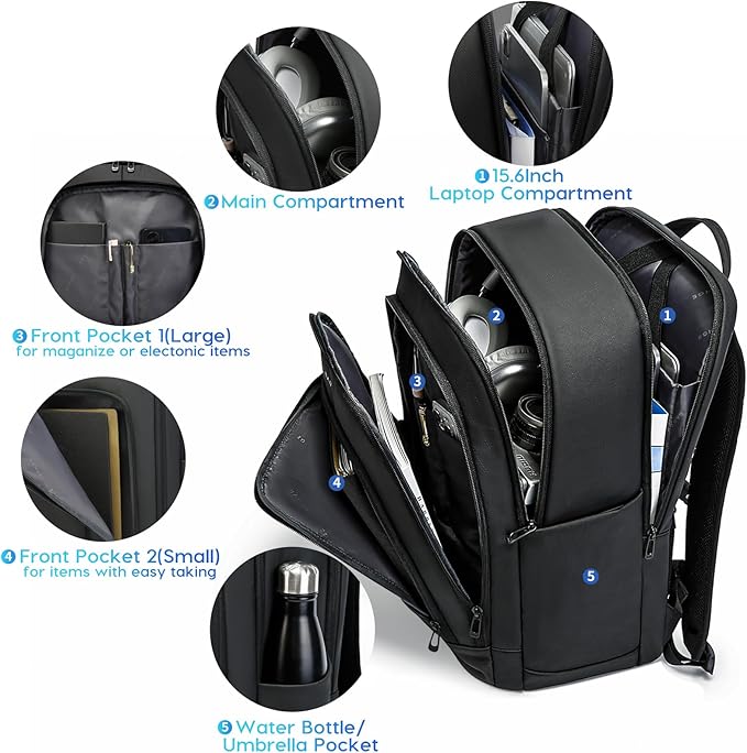 BANGE 28L Lightweight Backpack, 15.6-inch Laptop Travel Backpacks, Unisex - Image 2