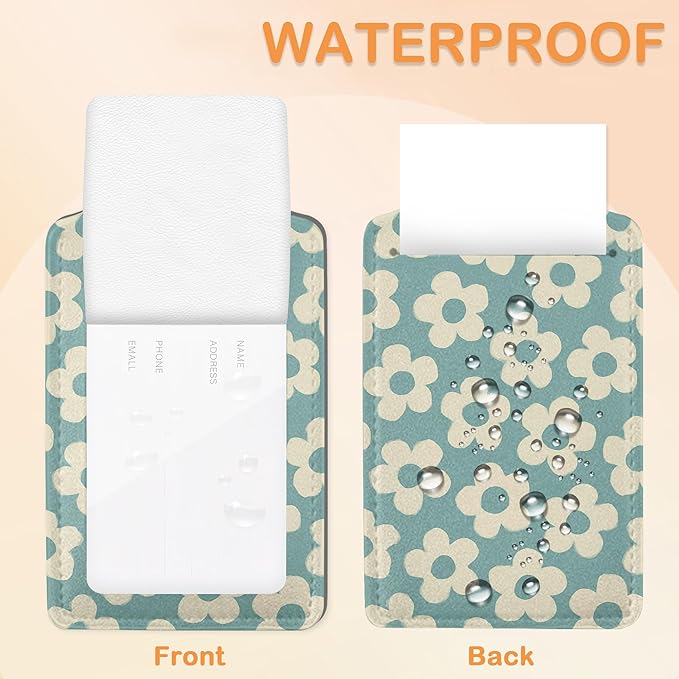 Vintage Cream Daisy 3 Pack PU Leahter Luggage Tag - Image 3