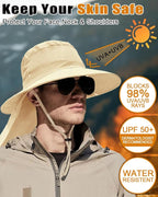 Outdoor Sun Hats with Stowable Neck Flap - Image 3
