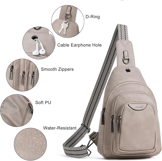 Crossbody Sling Bag for Women Men Anti Theft Cross Body Fanny Pack Belt Bag - Image 6