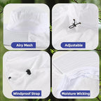 Home Prefer Outdoor UPF50+ Sun Hat Wide Brim Mesh Fishing Hat - Image 4