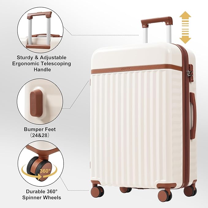 Merax Luggage Sets Front Opening, 2 Piece Hardshell Suitcase - Image 4