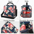FlowFly Double Layer Cooler Insulated Lunch Bag Adult Lunch Box Large Tote Bag - Image 6
