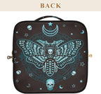 Makeup Organizer Bag, Gothic Skull Butterfly Travel Makeup Bags Makeup Vanity Case Large Capacity Rhombus Cosmetic Toiletry Bag for Girl Women Ladies