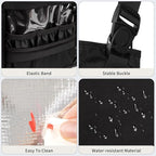 Hairdresser Bag, Professional Makeup Bag for Hairstylist, Large Capacity Hairdressing Bag with Shoulder Strap and Waist Belt, Travel Hairdressing Tools Storage Organizer with Heat Insulation Material