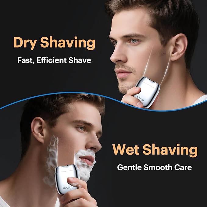 All-Metal Mini Electric Shaver for Men – Portable Travel Razor - Image 4