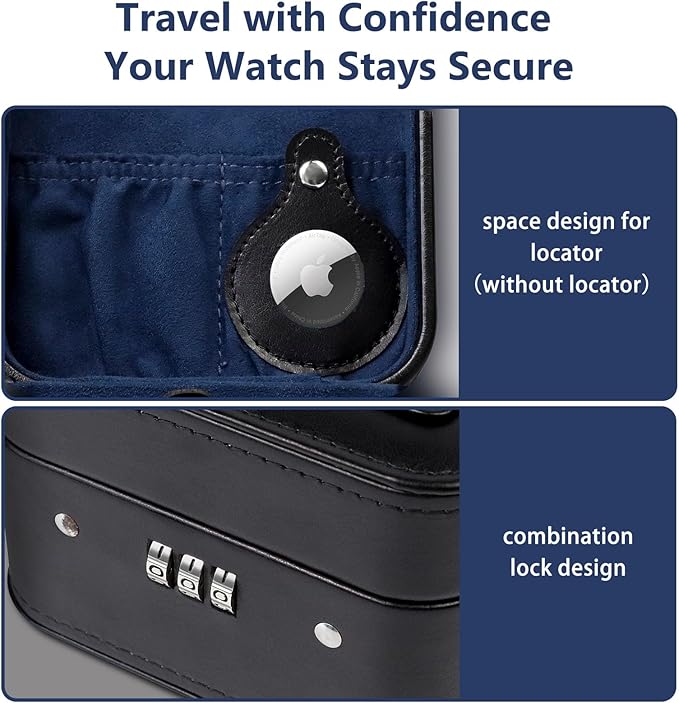 KAMIER Watch Travel Case with Combination Lock - Image 2