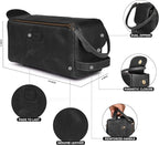 LEATHER VILLAGE Premium Leather Travel Toiletry Bag - Image 3