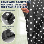 ANYOO Waterproof Rain Poncho Lightweight Reusable Hiking Hooded Coat Jacket - Image 4
