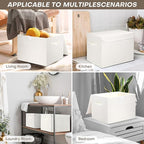 Large 17" 42 Quarts Collapsible Stackable Storage Bins - Image 8