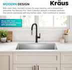 Kraus KHU100-32 Standart PRO 16 Gauge Undermount Single Bowl Stainless Steel - Image 5