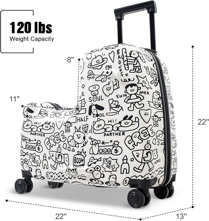 Apelila DIY Coloring Ride On Suitcase - Image 7