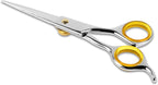 SHARF Professional 5.75” Straight Barber Scissors: Sharp 440c Japanese Stainless Steel Hair Cutting Shears For Men & Women| Gold Touch Series Trimming Scissors w/Easy Grip Handles
