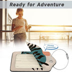 Boho Line Leaves Luggage Tags, 2 Pack Travel Cruise Tags - Image 5