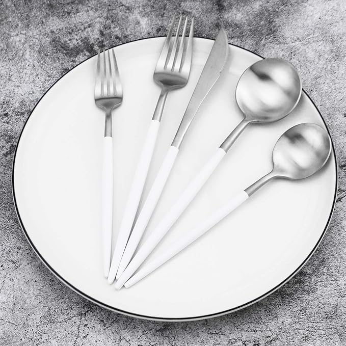 Gugrida 20-Piece 18/10 Stainless Steel Flatware Silverware, Luxury Dinnerware - Image 6
