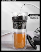ZENS Cool Glass Teapot with Infuser, Smart One Touch Tea Maker - Image 3