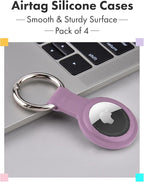 Apple AirTag Holders 4 Pack, Dustproof & Washable Cases, Silicon Covers - Image 4