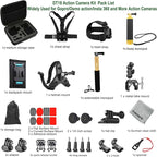 Gurmoir Accessory Kit for Osmo Action 5 pro 4/Insta 360 X5 X4 X3/Go Pro Hero13 - Image 6