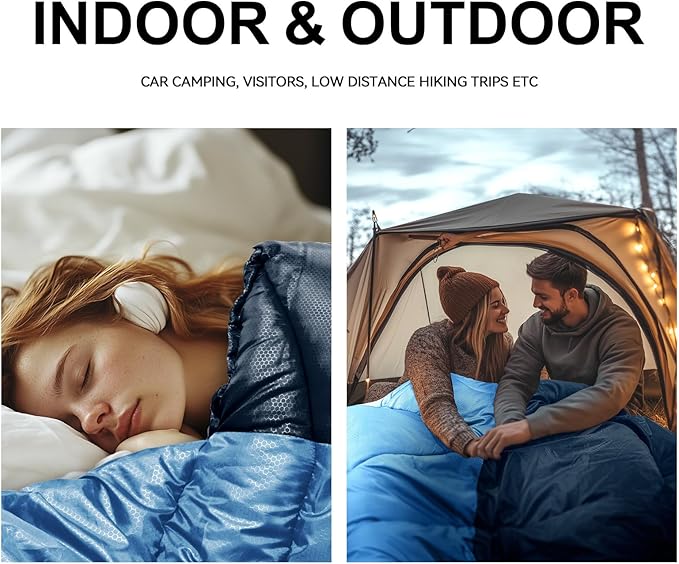 Sleeping Bags for Adults Cold Weather, Waterproof, Lightweight Sleeping Bag for - Image 6
