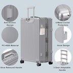 AnyZip Luggage PC+ABS Aluminum Frame Zipperless Checked Luggage Hard Shell - Image 4