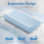 AM AEROMAX 32" King Size Contour Memory Foam Pillow, Cervical Pillow - Image 3
