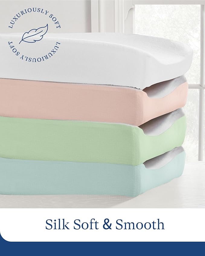 PurComfy Supersoft Diaper Changing Pad Covers, Hypoallergenic Stretchy Changing - Image 3