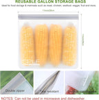 SPLF 9 Pack Reusable Gallon Freezer Bags, BPA Free 1 gallon Leakproof Silicone - Image 3