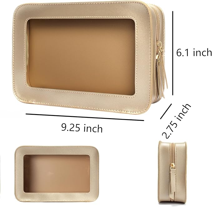 Clear Makeup Bag Small, TSA Approved Portable Toiletry Bag - Image 5