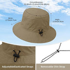 Durio Waterproof Bucket Hats for Woman UPF 50+ Sun Hat UV Protection Packable - Image 3