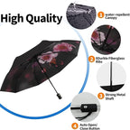LLanxiry Compact Travel Umbrella, Mini Windproof Umbrellas - Image 4