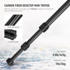 NEEWER TP09 Carbon Fiber Mini Tripod Compatible - Image 7