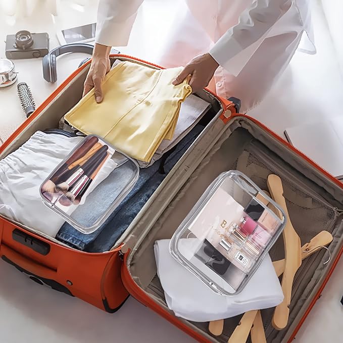 4Pcs Crystal Clear PVC Travel Toiletry Bag Kit - Image 3