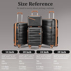 4-Piece Expandable Hardshell Luggage Set - Image 6