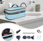 Hair Dryer Travel Carrying Case, Curling Iron Storage Bag, Slim Expandable Handheld Dual-Layer Travel Storage Bag for Dryer/Hair Tool Organizer/Style Organizer