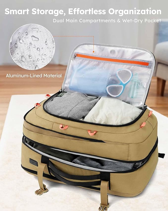 Tolaccea Travel Laptop Backpack, TSA Flight Approved Carry On Travel Duffel - Image 6