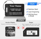 （2-Pack） Stainless Steel Custom Luggage Tags - Image 3