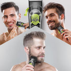 WMARK High Speed Professional Hair Clipper for Men Professional Cordless&Corded Hair Clippers with LCD Display 6 Guide Combs *1comb,Mens Gift-NG-130 (Green)