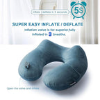 Inflatable Travel Neck Pillow for Airplane Sleeping Blow Up Neck Support Air - Image 3