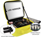 Travel Makeup Bag with LED Mirror Travel Makeup Organizer with 3 Lighted - Image 8