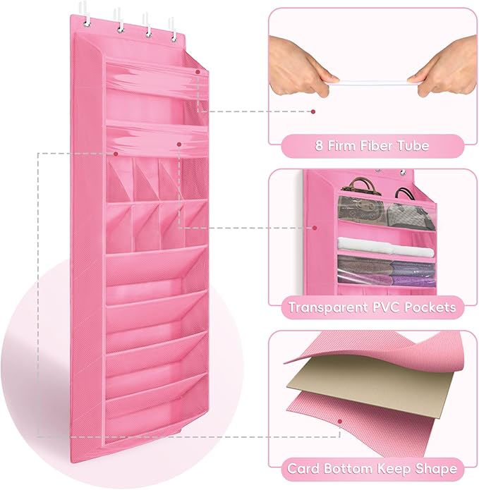 FENTEC 1 Pack 8 Shelves Over The Door Shoe Organizer, Shoe Rack - Image 3