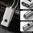 Whistle Emergency Whistles Keychain Rape Whistle Stainless Steel High Decibel - Image 2
