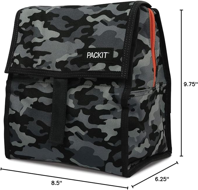 Freezable Lunch Bag, Charcoal Camo - Image 8