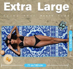 Microfiber Lightweight Beach Towel Sand Free Quick Dry Absorbent Thin Compact - Image 3
