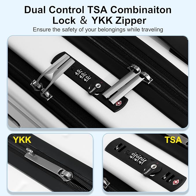 Expandable Carry On Luggage Airline Approved, 20 Inch Lightweight ABS+PC Hard - Image 6