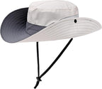 Womens Summer Sun Hat Beach Hat Wide Brim Outdoor UV Protection Hat Foldable - Image 5