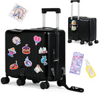 Kids Ride-On Luggage, Foldable Pedal, Hidden Cup Holder & Combination Lock by smilesun