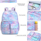 Lohol Galaxy Backpack for Kids Teen Girls, Water Resistant Daypack - Image 4