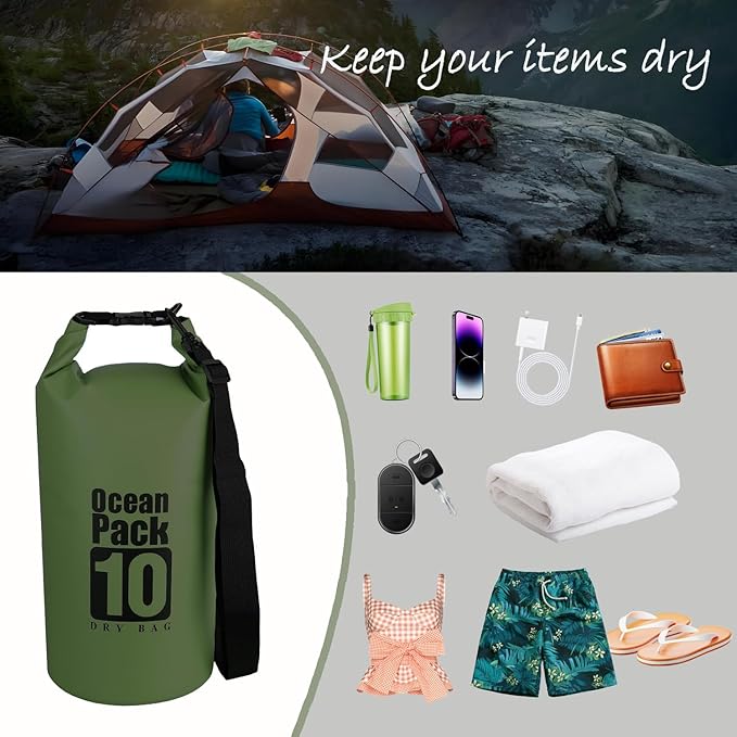Dry Bag Waterproof Backpack 5L/10L/20L/30L Roll Top Waterproof Bag, Floating - Image 5